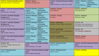 My Professional Studies timetable - click link below for a downloadable version